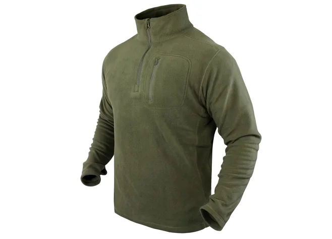 Кофта Condor-Clothing Quarter Zip Pullover. Olive drab Фото 1